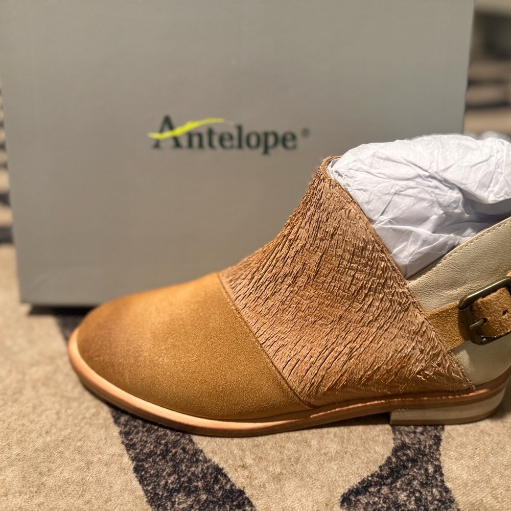 Antelope Tan Ankle Boots